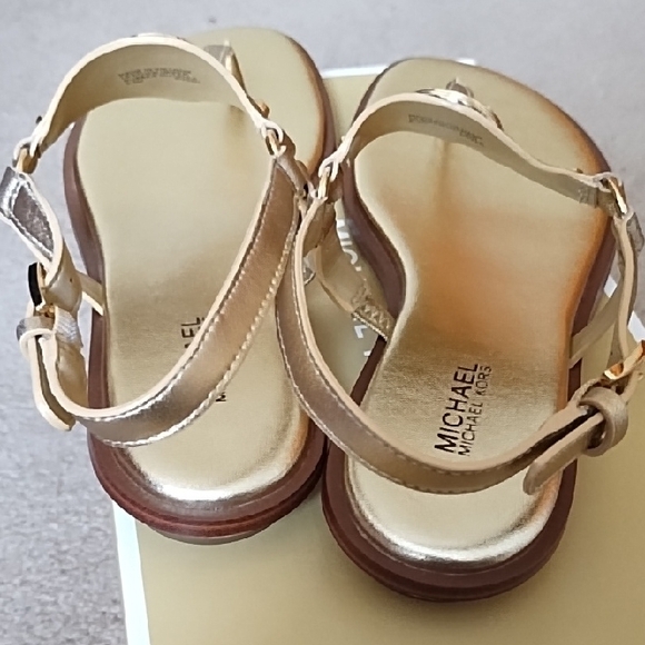 Michael Kors Metallic Gold Sandals - Picture 3 of 8